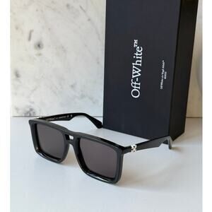 NEW Off White Stratford Black Aviator Unisex Sunglasses